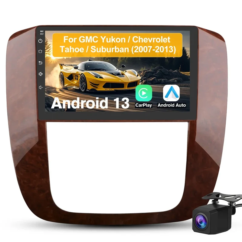 AWESAFE with Wireless CarPlay & Android Auto GPS for GMG Yukon Chevrolet Tahoe Suburban Car Radio 2007-2013