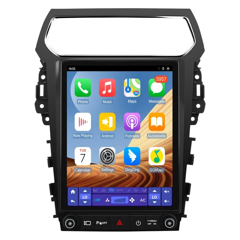 AWESAFE Car Radio Stereo with Wireless CarPlay & Android Auto for Ford Explorer - 9 Inch Touchscr 2011-2019