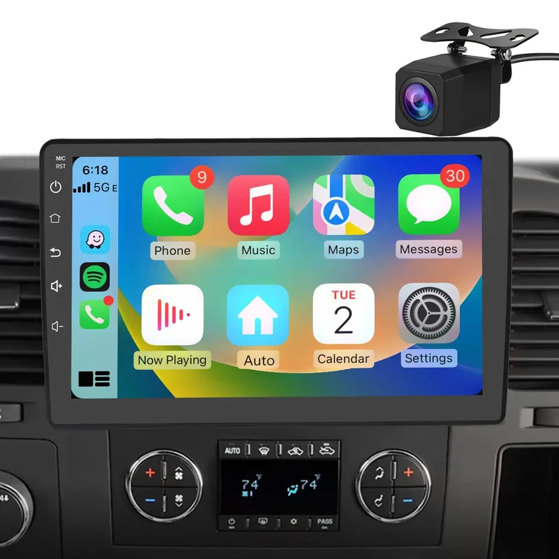 AWESAFE 13 Car Radio with Wireless CarPlay & Android Auto GPS for Chevy Chevrolet GMC - +64G 2007-2014