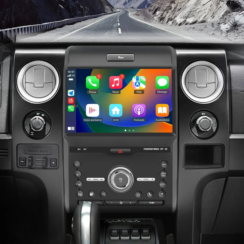 AWESAFE 10.1 Inch with Wireless CarPlay & Android Auto GPS Bluetooth FM Radio for Ford F150 2013-2014