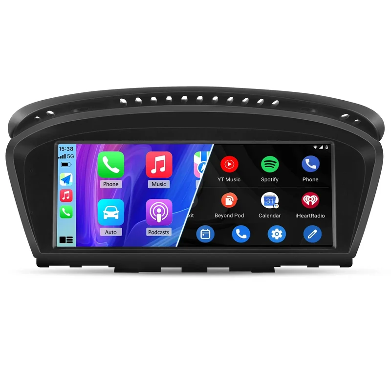 AWESAFE Car Radio Stereo with Wireless CarPlay & Android Auto GPS for BMW Series E60 E61 E63 E64 E 2004-2008