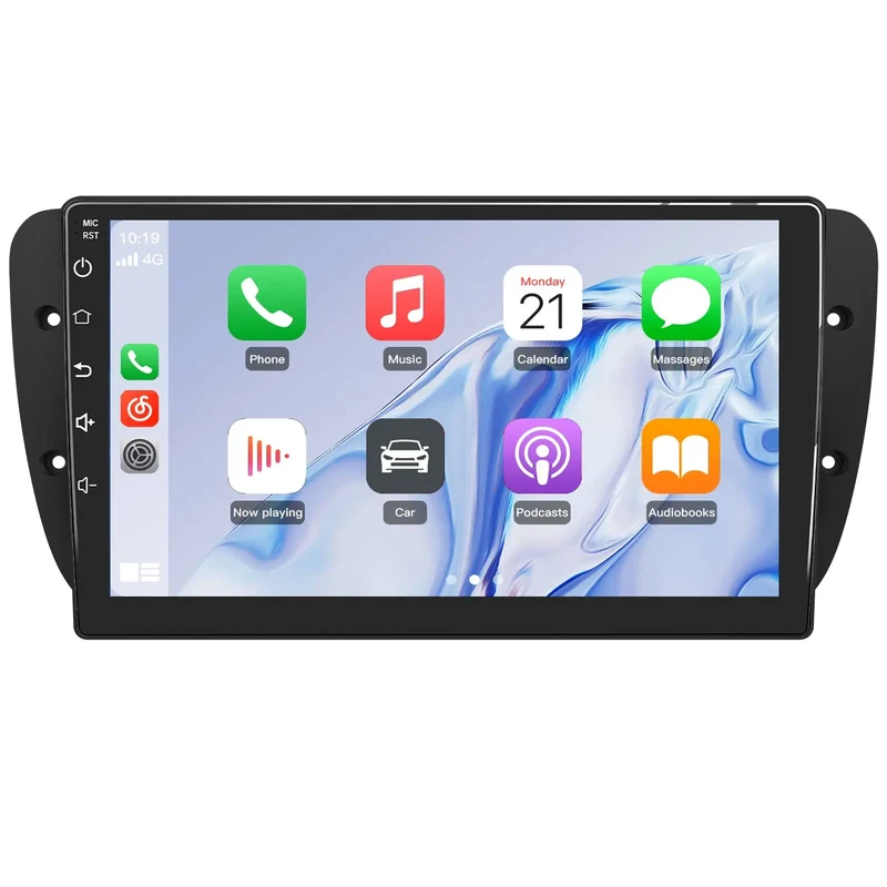 AWESAFE Autoradio 9 pouces Android 13 - 4G 4+64 Go avec Bluetooth/DSP - Android Auto & CarPlay sans fil - pour Seat Ibiza (2009-2013)