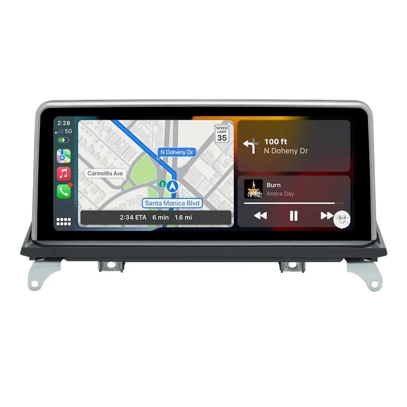AWESAFE 10.25" Android Autoradio pour BMW X5 E70 & X6 E71 CIC (2011-2013) - Bluetooth, Android Auto & Carplay sans fil + Câble USB