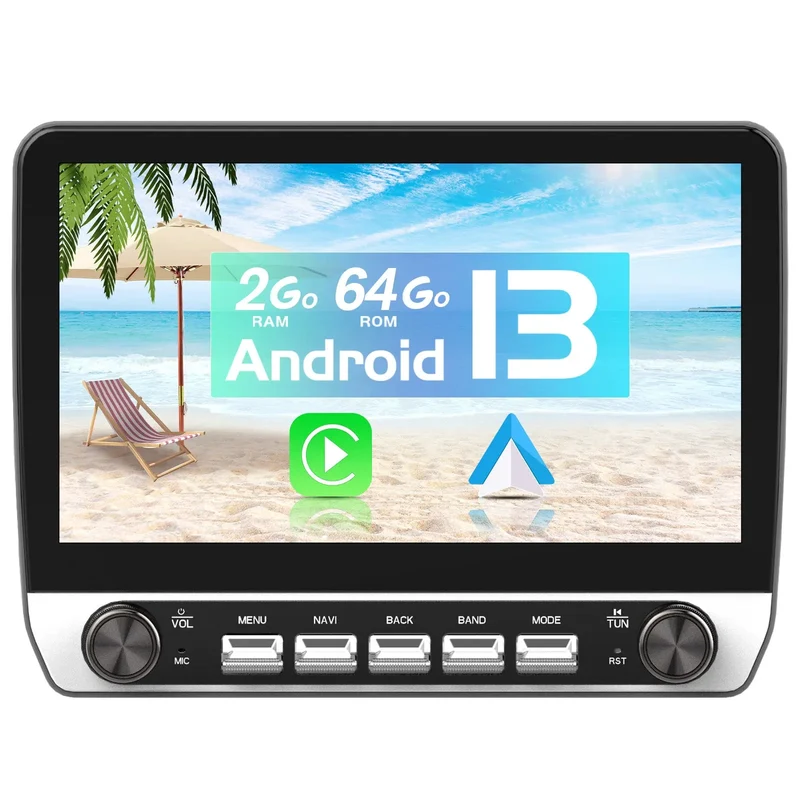 AWESAFE Autoradio Android 13 9 pouces 2+64 Go pour Berlingo B9/Partner 2008-2019 Bluetooth GPS Android Auto Carplay sans fil