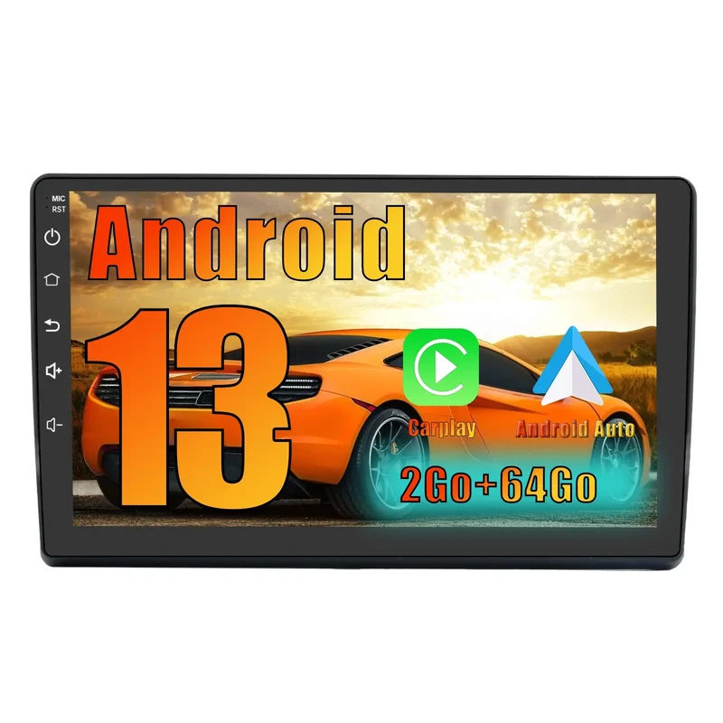 AWESAFE Autoradio Android 9 pouces, 2 Go + 64 Go, pour Fiat Ducato (2006-2013) avec Bluetooth, GPS, Android Auto et Carplay sans fil