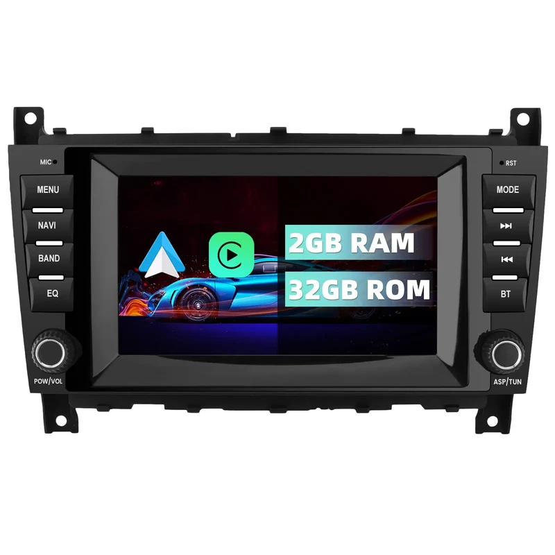 AWESAFE Autoradio pour Mercedes Classe C W203 (2004-2007), CLC W203 (2008-2010) - 8" 2+32GB Android 13 avec Bluetooth, sans fil Android Auto & CarPlay