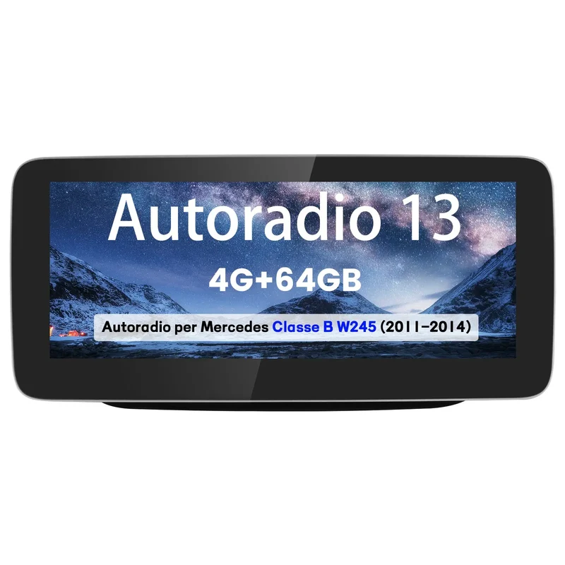 AWESAFE Autoradio Android 13 con Chipset Qualcomm 8 Core 4+64GB - Touchscreen 10,25 Pollici - Per Benz Class B W245/246 2011-2014（NTG4.5) - GPS/Bluetooth/DSP/4G con CarPlay Wireless e Android Auto
