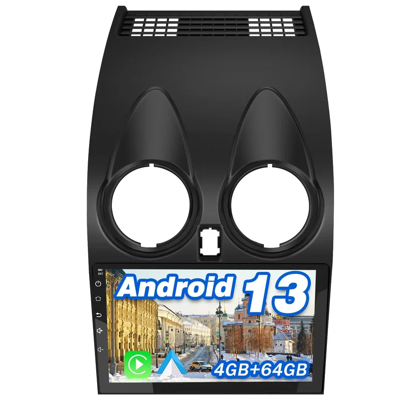 AWESAFE Autoradio Android 13 4+64GB con Touchscreen 9 Pollici - Per Nissan Qashqai 2006-2013 - con GPS/Bluetooth/DSP/SWC/CarPlay Wireless e Android Auto