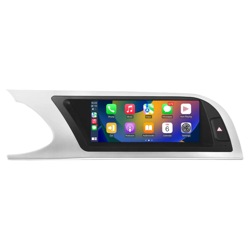 AWESAFE Snapdragon 665 Radio de Coche 8.8 Pulgadas 8 Núcleos 4GB+64GB con Bluetooth/DSP/GPS/4G, CarPlay y Android Auto - Para Audi A4L B8 2009-2012 Conserva Sistema Original