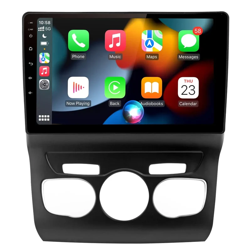 AWESAFE Android 13 Radio de Coche 10 Pulgadas 2GB+32GB con Bluetooth/DSP/FM/RDS, CarPlay y Android Auto Inalámbricos - Citroën C4/C4L/DS4 2013-2017
