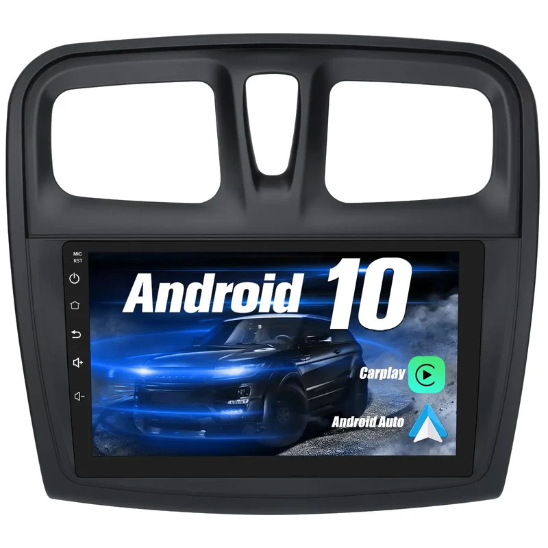 AWESAFE Android Radio de Coche 10 Pulgadas 2GB+32GB con Bluetooth/GPS/FM, CarPlay y Android Auto - Compatible con Renault Para Logan 2 (2015-2018) y Sandero2 (2015-2018)