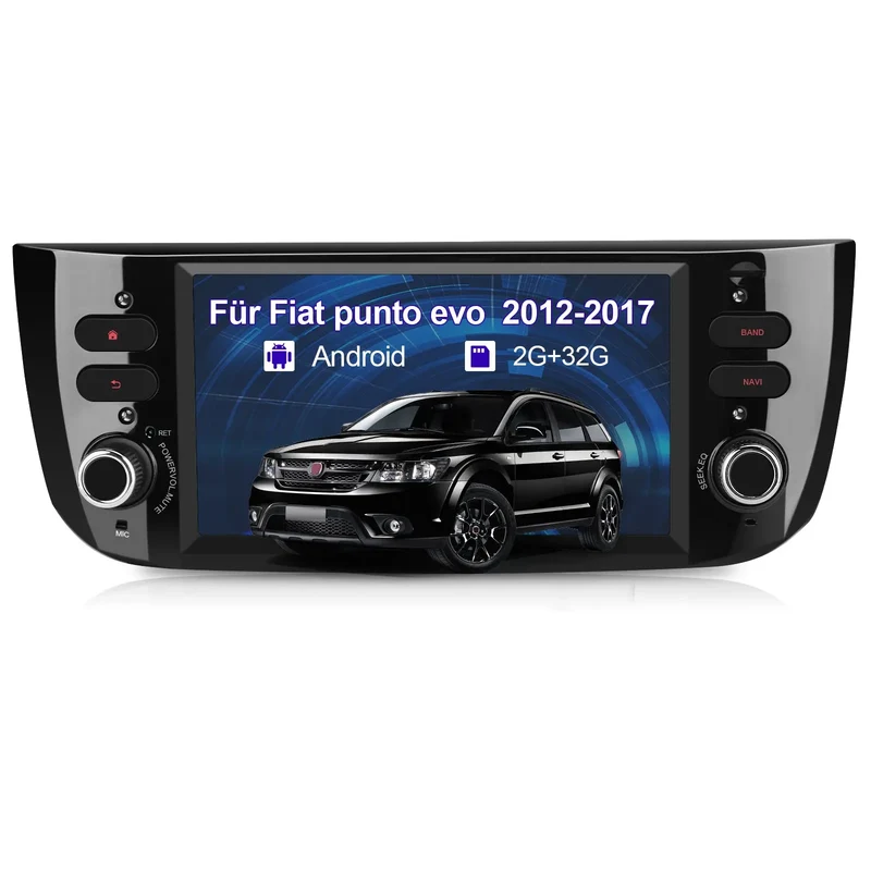 AWESAFE Android 13 Autoradio Stereo mit 6,2-Zoll-Touchscreen & 2GB+32GB WIFI/GPS/Bluetooth 5.0 mit CarPlay/Android Auto Für Fiat Linea/Punto 2012-2015