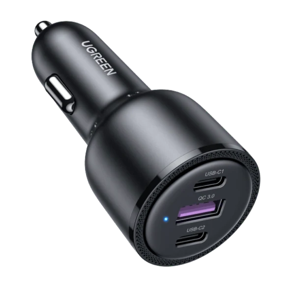 UGREEN USB C Car Charger 69W 3-Ports Cigarette Lighter