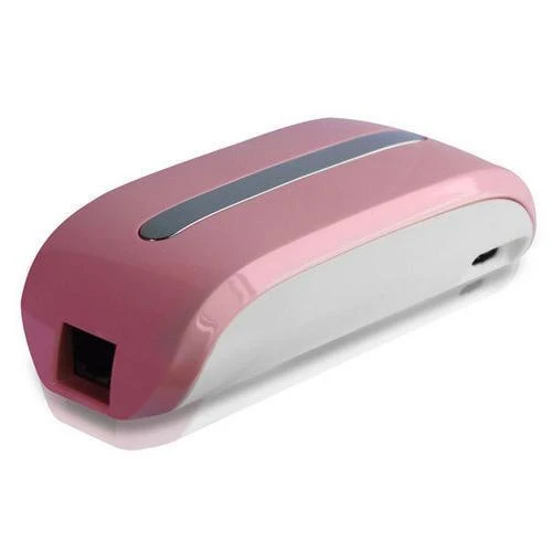 Universal 2-in-1 Power Bank and Wi-Fi Router Backup High Capacity External Battery 5,200mAh, USB 5V/1A Output, USB Charging Cable & 5 Charging Adapters (Pink)