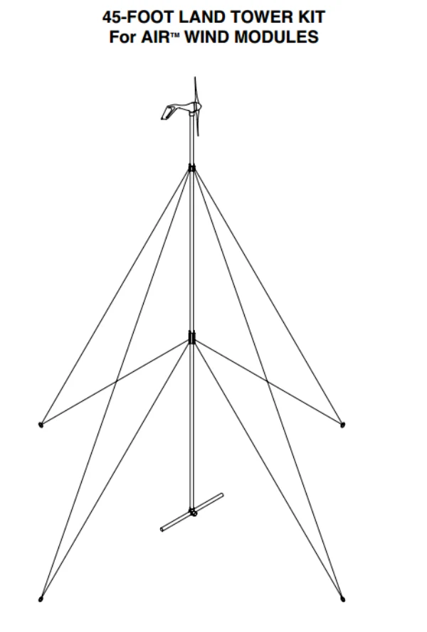 Primus Wind Power 45' Air Guyed Wind Turbine Tower Kit