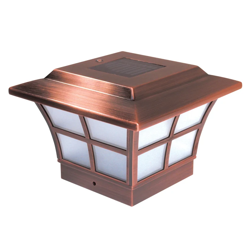 Prestige Copper Plated or White PVC Solar Powered Fence Cap 2 Count