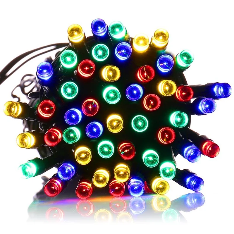 39 Ft Solar Holiday String Lights 100 LED Available in Multiple Colors