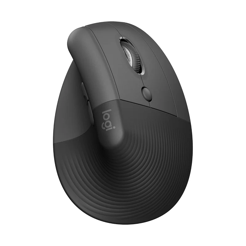 Logitech Lift Vertical Ergonomic Mouse, Wireless, Bluetooth or Logi Bolt USB Receiver, Quiet clicks, 4 Buttons, Compatible with Windows/macOS/iPadOS, Laptop, PC