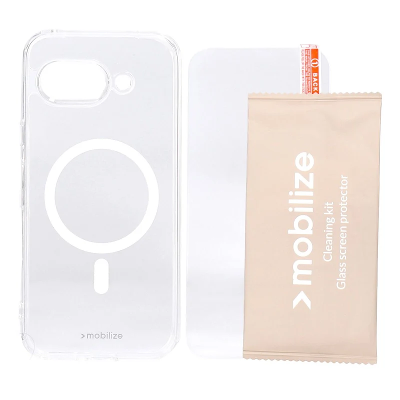 Mobilize Protection Pack passend für Google Pixel 9a Clear Case und Displayschutz