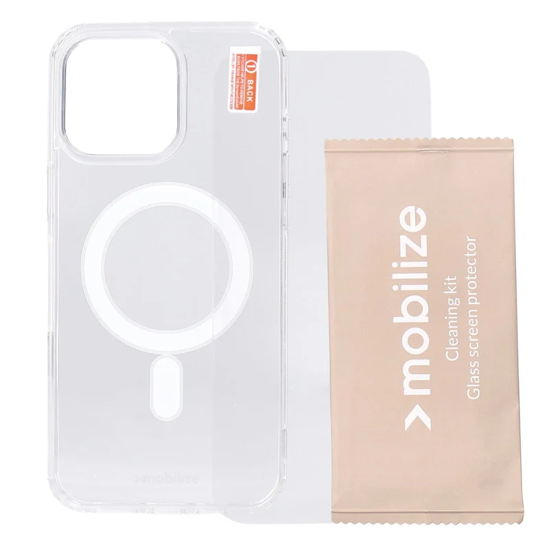 Mobilize Protection Pack passend für iPhone 16 Pro Max Clear Case und Displayschutz