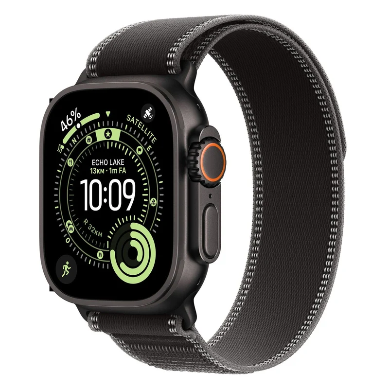 Apple Watch Ultra 3 Titanium Black Trail Loop Black M/L