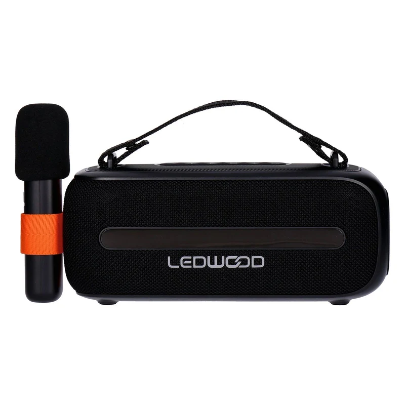 Ledwood ACCESS130 tragbarer Bluetooth Lautsprecher für Karaoke mit drahtlosem Mikrofon