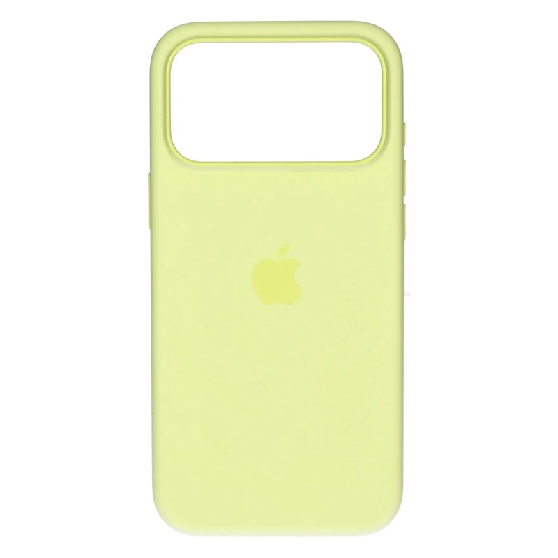 Apple Silikon Case mit Magsafe Neongelb passend für iPhone 17 Pro Max