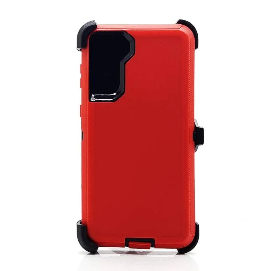 Defender Case w/ Clip For Samsung S22 Plus (red)