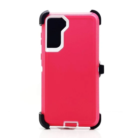 Defender Case w/ Clip For Samsung S21 (pink)