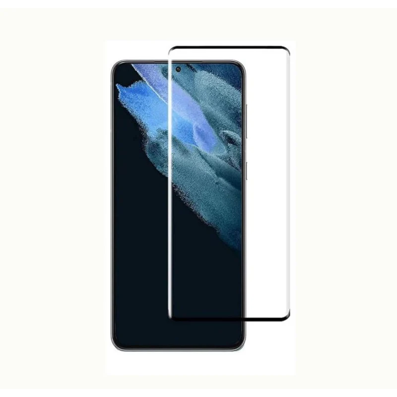 Full Glue Glass w/ Finger Sensor Unlock For Samsung Galaxy S21 Plus (black)