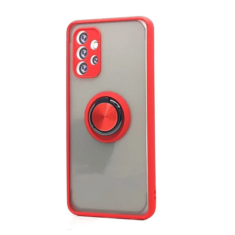 TPU Case w/ Magnetic Ring for Samsung S21 FE (red)