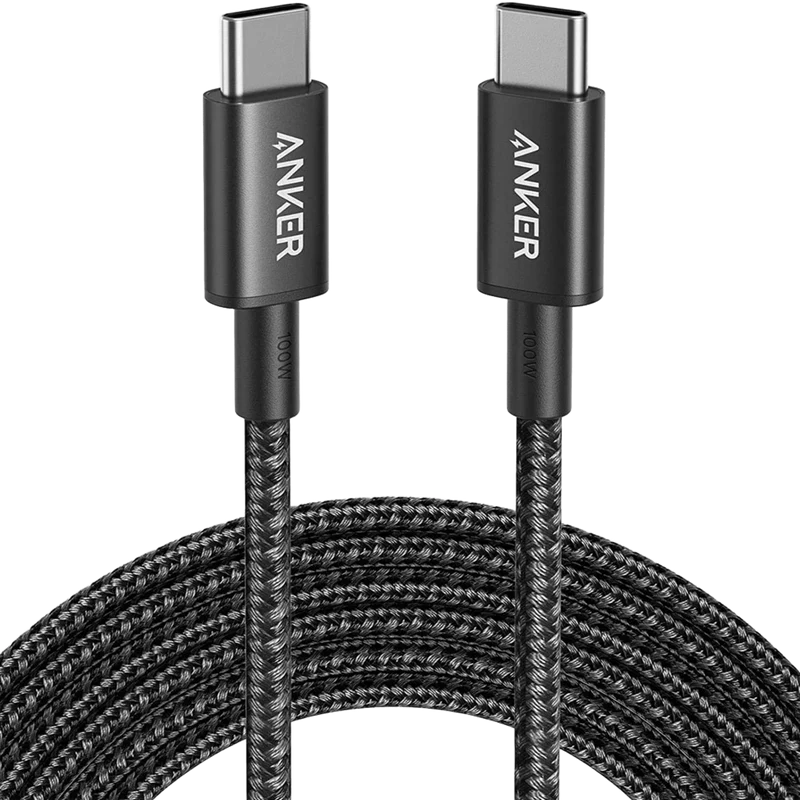 New Nylon USB-C to USB-C 100W Cable (10 ft)