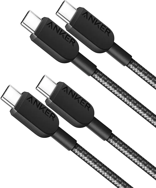 Anker USB C to USB C Cable, Type C Fast Charging Cord (3FT,2 Pack)