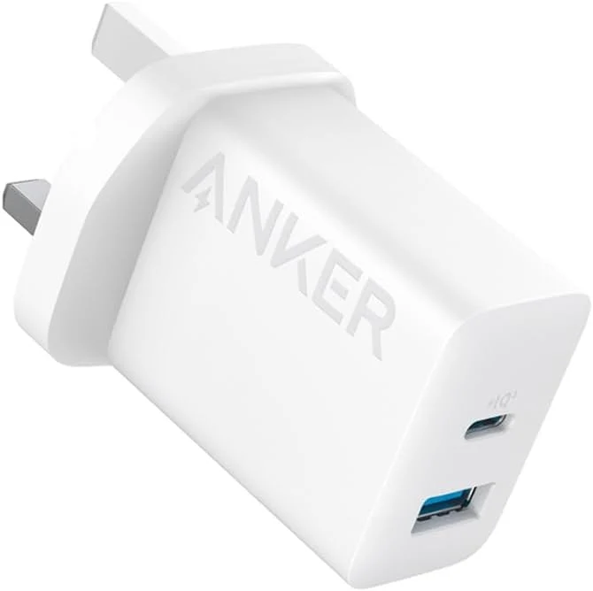 Anker USB C Plug, iPhone Charger, 20W Dual Port USB Fast Wall Charger