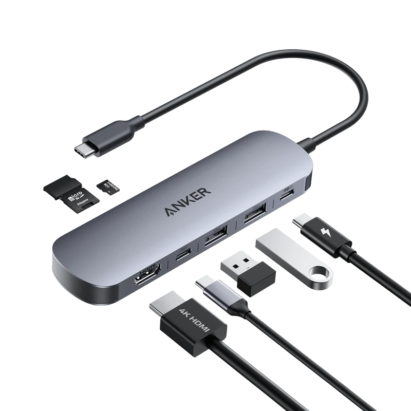 Anker USB C Hub, 7-in-1 Multi-Port USB Adapter for Laptops