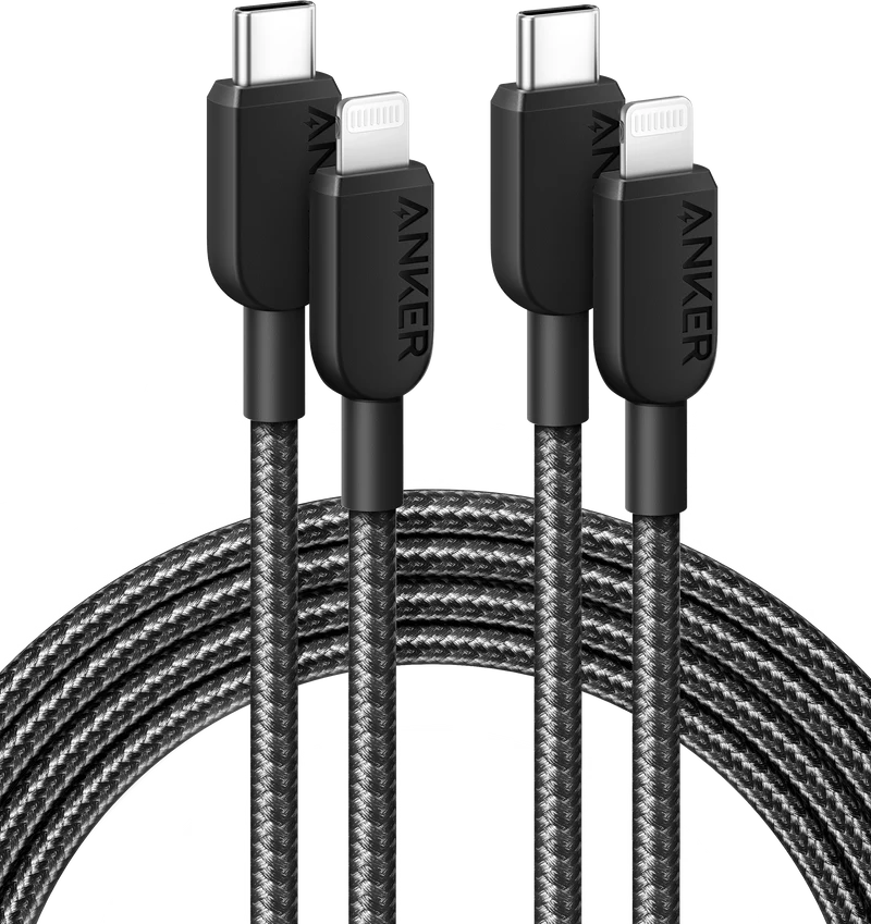 Anker 310 USB-C to Lightning Cable (6 ft, 2-Pack)
