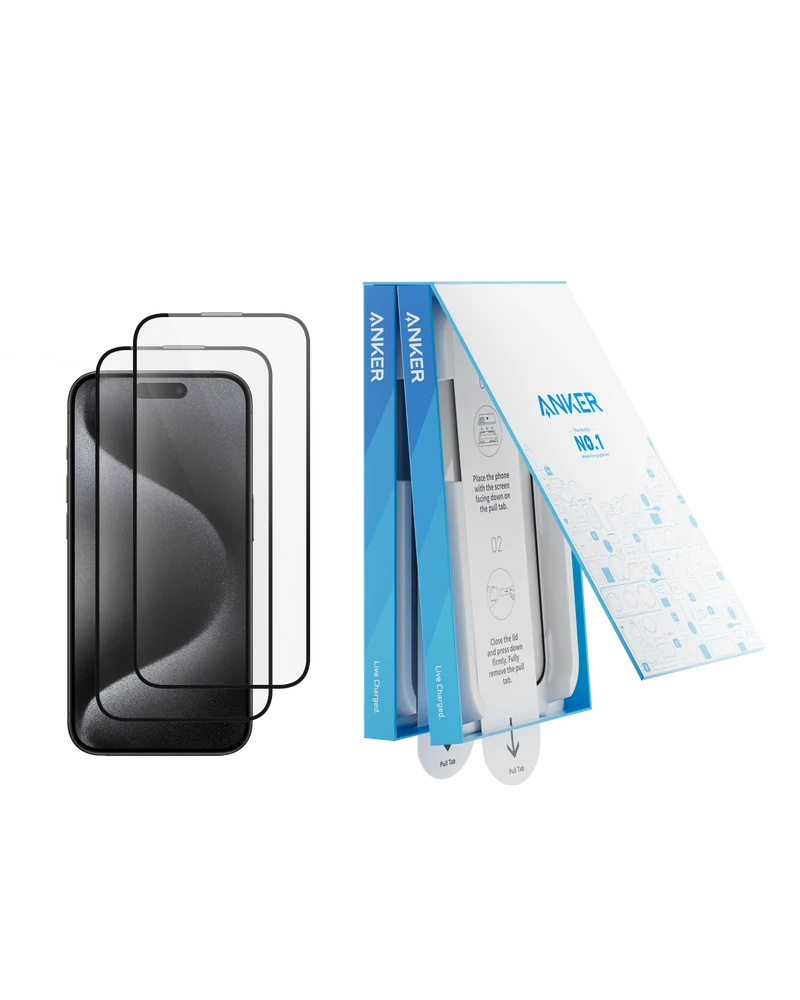 Anker Easy Fit Screen Protector Kit for iPhone 16 Pro (2-Pack)