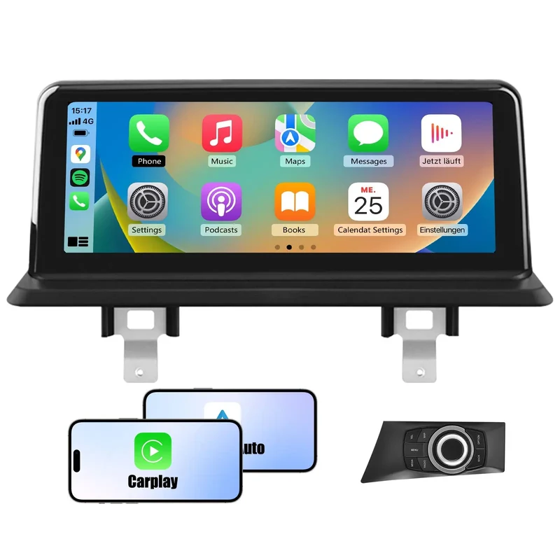 AWESAFE Android 13 2G+8G Autoradio Stéréo 10,25 pouces avec CarPlay et Android Auto pour BMW E81/E82/E87/E88 système CCC (2006-2011)