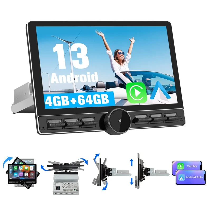 AWESAFE Android 13 Car Radio Stereo with Wireless CarPlay & Android Auto GPS Bluetooth FM Radio