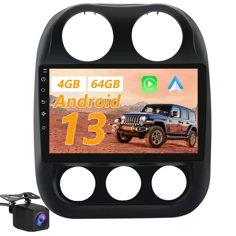 AWESAFE Car Radio Stereo with Wireless CarPlay & Android Auto GPS for Jeep Compass Patriot 2010-2016