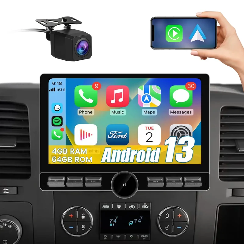 AWESAFE Stereo Qualcomm 8-Core with Wireless CarPlay & Android Auto GPS for Chevy Chevrole 2006-2013