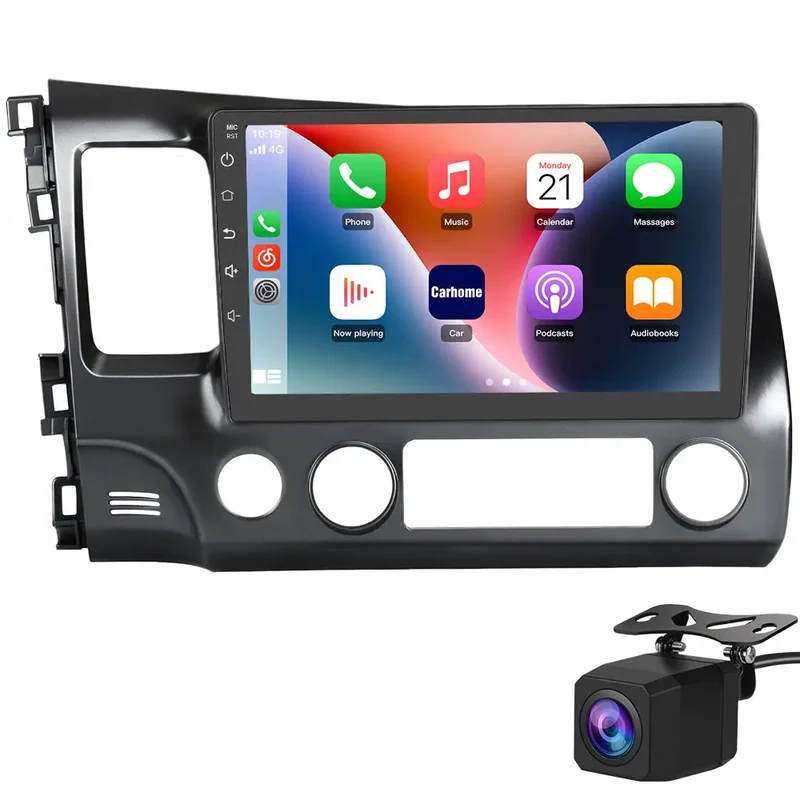 AWESAFE Android Car Radio Stereo with Wireless CarPlay & Android Auto 4G for Honda Civic - W 2006-2011