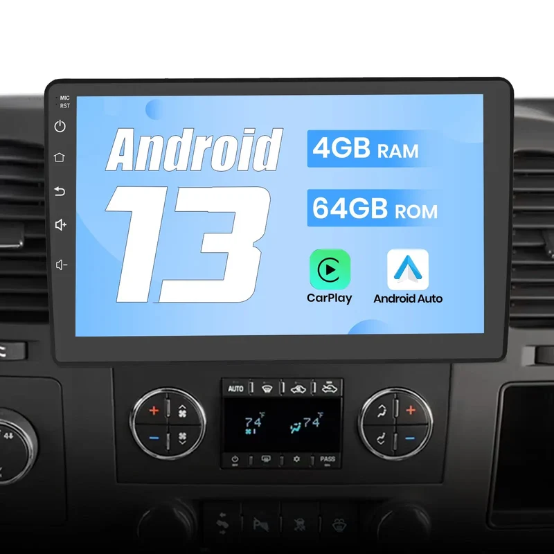 AWESAFE Android 13 Car Stereo 10.1 Inch with Wireless CarPlay & Android Auto GPS Bluetooth 1990-2013