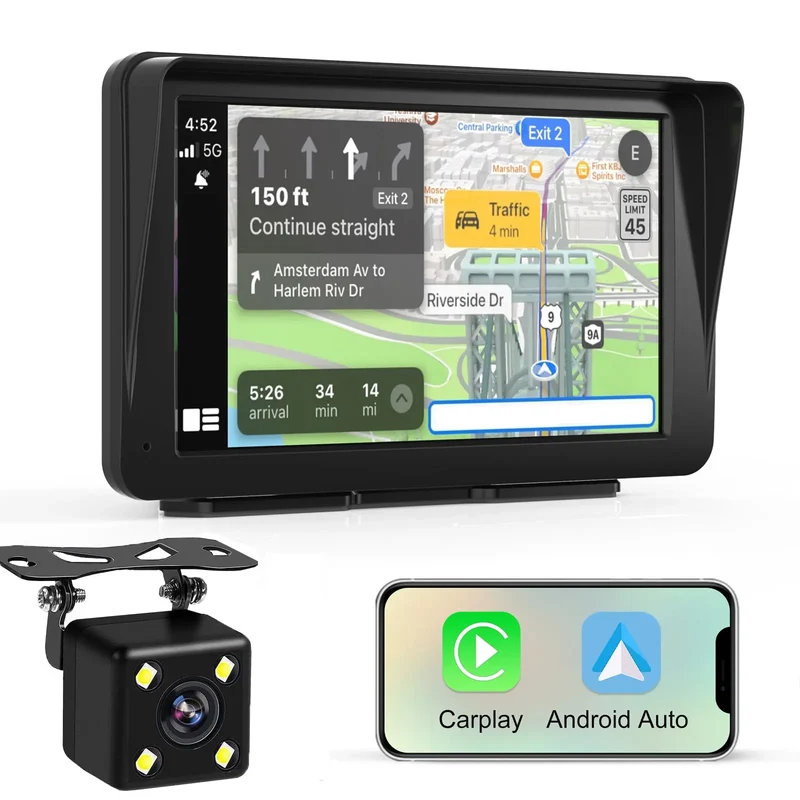 AWESAFE IPS Screen for Carplay Android Auto With Bluetooth Back Camera Gps Navigation For Cars Truck