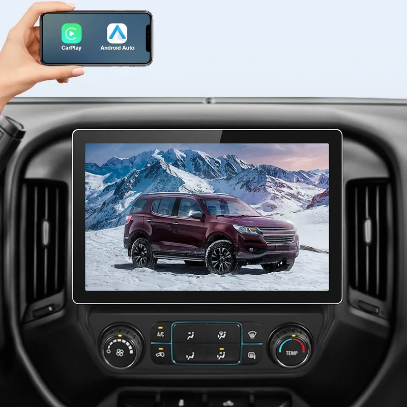 AWESAFE Car Radio with CarPlay & Android Auto GPS Bluetooth DSP for Chevy Silverado Gmc Sierra 2014-2018