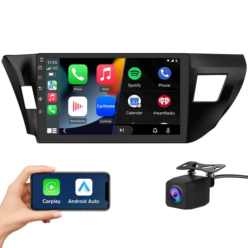 AWESAFE Touchscreen with Wireless CarPlay & Android Auto GPS for Toyota Corolla - Car Stereo Radio 2014-2016
