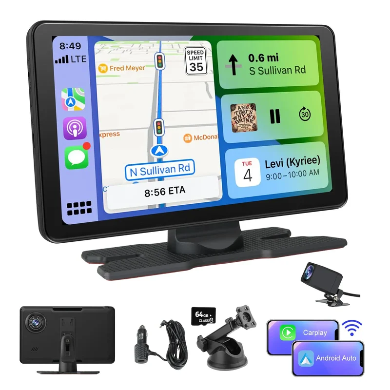 AWESAFE Touch Screen 9 Inch with Wireless CarPlay & Android Auto Bluetooth