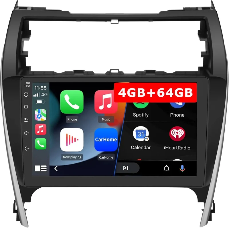 AWESAFE Car Radio Compatible with Wireless CarPlay & Android Auto GPS WiFi SWC USB for Toyota C 2012-2014