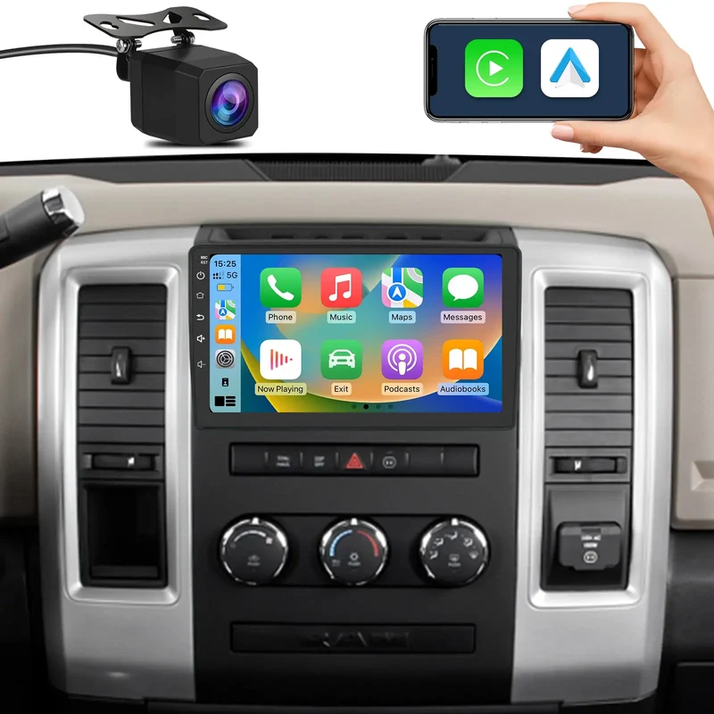 AWESAFE 4G+64G 8 Core Car Radio with CarPlay for Jeep Wrangler 2005-2018