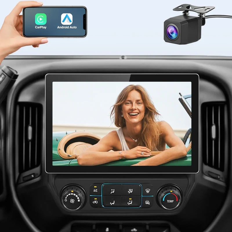 AWESAFE es Android 13 Car Radio Stereo with Wireless CarPlay & Android Auto for Chevy Silverado 2014-2018
